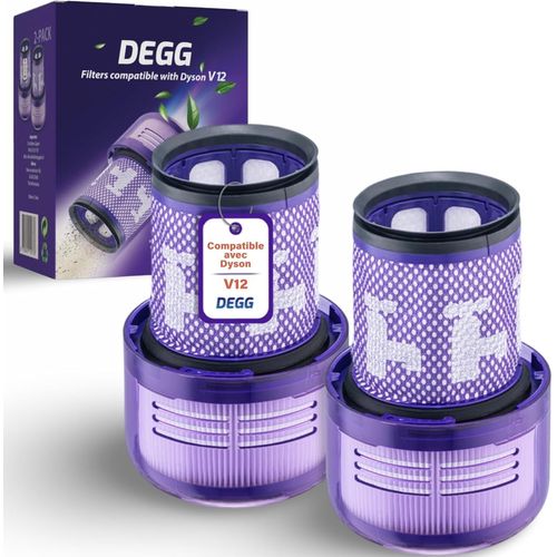 Filtre Hepa - Compatible Avec Aspirateurs Dyson V12 Detect Animal Absolute - Filtre De Rechange - Lavable - Ajustement Parfait - Accessoire Pour Aspirateur - Lot De 2[SSE7111934]