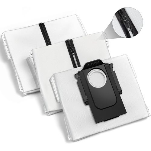 Sacs À Poussière Réutilisables Pour Roborock S8+/ S8 Pro Ultra S7 Maxv Ultra S7 Pro Ultra Q7+ Q7 Max Plus Q5+ Clean Base Sacs Pour Sstation D'Aspiration(3 Pièces)[SSE7111496]