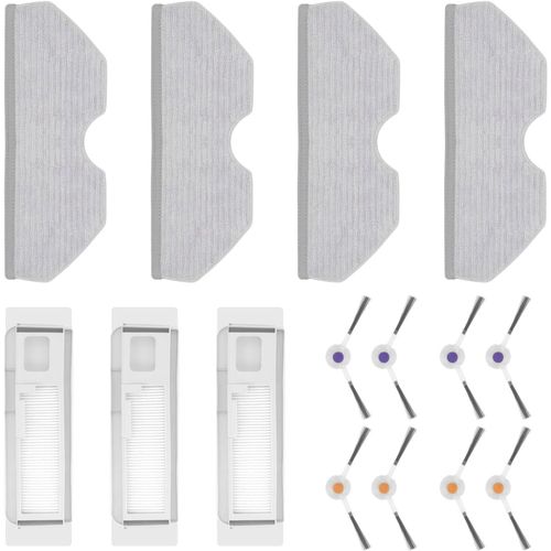 Accessoires De Rechange Pour Robot Aspirateur Et Balai Narwal Freo X Plus Auto-Drainant, 4 Lingettes, 3 Sacs D'Aspirateur, 6 Brosses Latérales[SSE7112397]
