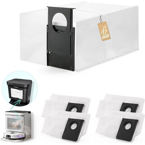 4Pcs Sacs À Poussière Pour Eureka J15 Pro Ultra Sacs À Poussière De Rechange Pour Eureka J15 Pro Ultra Robot Aspirateur Accessoires(Xx)[SSE7114882]