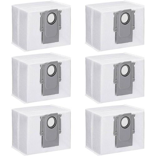 Lot De 6 Sacs D'Aspirateur Pour Roborock S7 Maxv Ultra / Q7+ / Q7 Max+ / T8 / Q5+, Station D'Aspiration De 3 L, Sac D'Aspirateur De Grande Capacité, Sac De Rechange[SSE7115612]