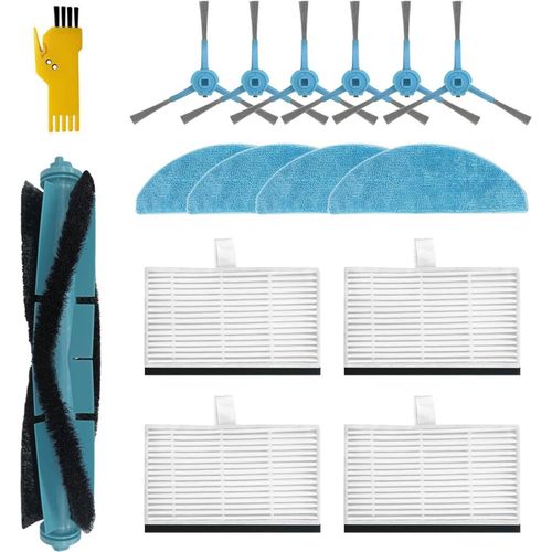 Kit D'Accessoires De Rechanges Pour Conga 8290 Immortal Ultra Power Home Genesis/Home X-Treme Robot Aspirateur 15 Packs 1 Brosse Principale, 4 Filtres, 6 Brosses Latérales, 4 Chiff[SSE7113804]