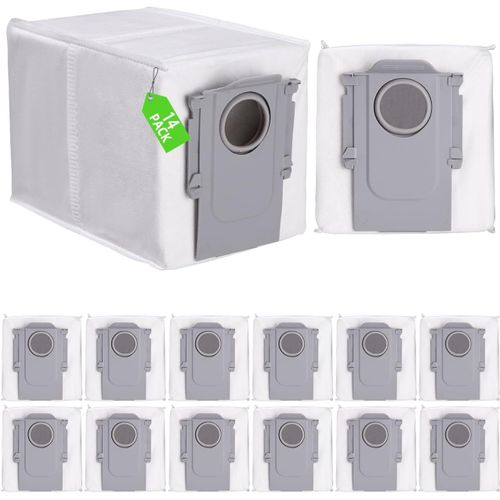Lot De 14 Sacs À Poussière Pour Aspirateur Roborock Q Revo,Sacs D'Aspirateur De Rechange Pour Q Revo/Qrevo S/Qrevo Pro/Qrevo Maxv/Qrevo Slim/Qrevo Master/Qrevo Curv[SSE7114232]