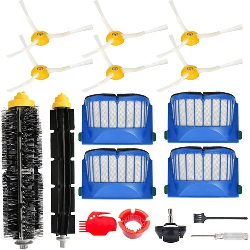Pièces De Rechange Pour Aspirateur Irobot Room Ba 675 694 692 614 670 677 671 691 676 639 679 615 Série 600 ¿ Roue Avant, Brosse À Poils, 6 Brosses Latérales, 4 Filtres[SSE7114408]