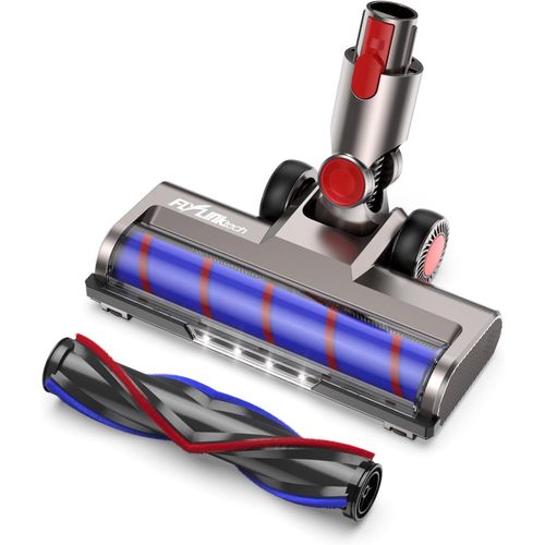 Brosse Compatible Avec Aspirateur For Dyson V7 V8 V10 V11 V15, Brosse For Dyson Flexible Et Pivotante À 180° Avec 4 Lampes Frontales Led Et 2 Rouleaux De Remplacement - Non Compati[SSE7114595]