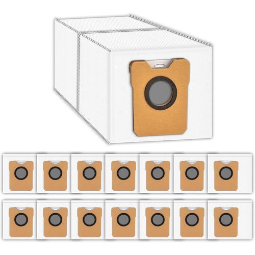 (15 Pièces) Omni C20 C10 Sacs À Poussière De Rechange Compatibles Avec La Station De Vidange Automatique Eufy Omni C20 C10, Sacs Filtrants Pour Aspirateur Robot, Kit D'Accessoires[SSE7114437]