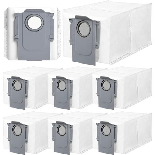 8 Sacs À Poussière Accessoires Pour Roborock Saros 10R /Qrevo Curv/Qrevo Edge /S8 Maxv Ultra /S8 Max Ultra/Q Revo/Qrevo Pro/Qrevo Maxv/Qrevo S/Qrevo Master/Qrevo Slim, 3L Sacs[SSE7113682]