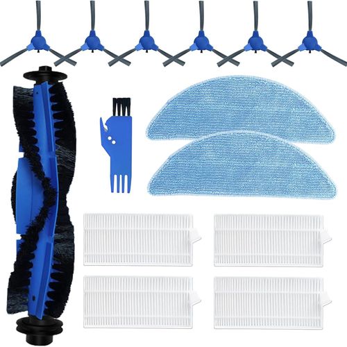 Kit De 14 Pièces De Rechange Compatible Avec Cecotec Conga 2290 Ultra&Titanium Aspirateur Robot,1 Brosse Principale, 6 Brosses Latérales, 4 Filtres, 2 Serpillières,1 Outil[SSE7113978]