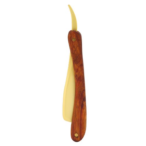 Rasoir De Barbier Pliant A L'ancienne, Lame Droite, En Bois De Rose, Accessoire De Coiffure Pour Hommes (S7914 Ou Mat) 