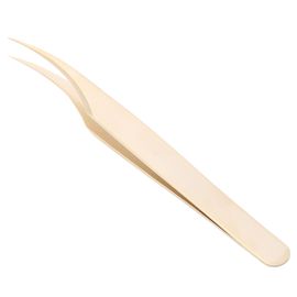 Pince A Epiler Golden Manicure Nail Art, Pince A Epiler Courbee En Acier De Precision Pour Cils 
