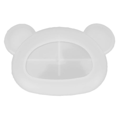 Moules en resine en forme de tete d'ours, moules en silicone de rangement irregulier pour porte-savon DIY, decoration de la maison