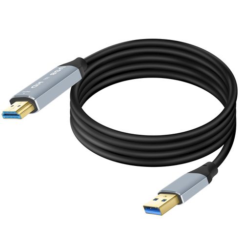 Câble Vidéo USB / HDMI HDTV Résolution Full HD 1080p Longueur 1.8m LinQ Noir