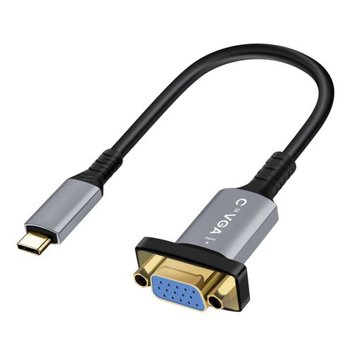 Câble Adaptateur USB C / VGA Affichage vidéo Full HD 1080p 20cm LinQ Gris