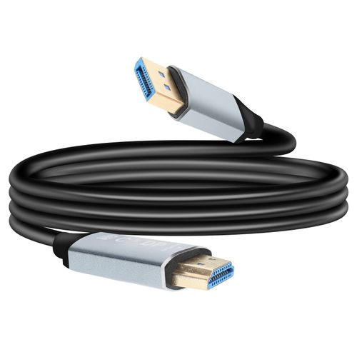 Câble Vidéo DisplayPort / HDMI Haute Définition 4K Longueur 1.8m LinQ Noir