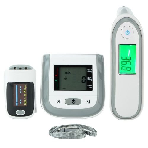 Ensemble De 3 Thermometres Electroniques, Oxymetre De Pouls Et Tensiometre Au Poignet