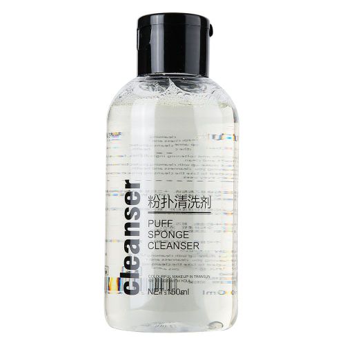 Eponge nettoyante pour pinceaux de maquillage, liquide nettoyant pour outils cosmetiques, 150 ml