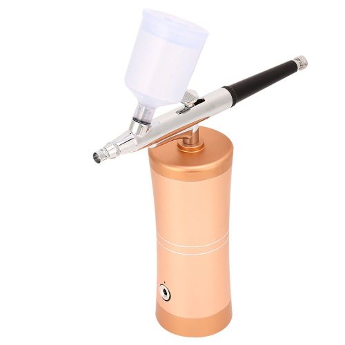 Kit de compresseur d'air avec pulverisateur d'oxygene et aerographe hydratant pour le visage (Or, UE)