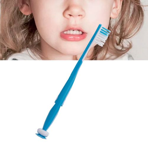 Brosse A Dents A Poils Souples Pour Enfants, Accessoire De Nettoyage Et De Soins Bucco-Dentaires (Bleu)