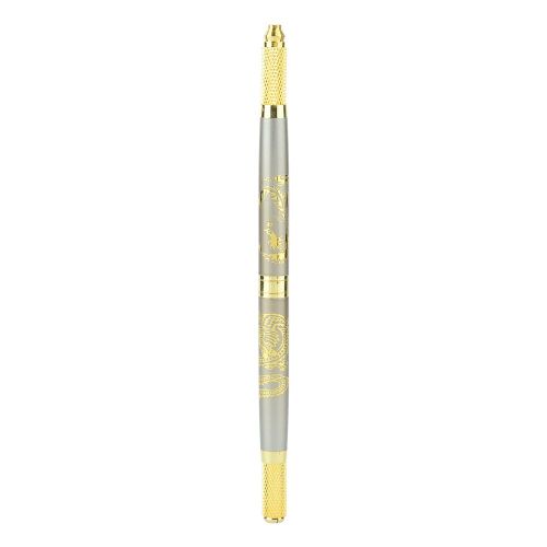 Porte-Lame De Microblading Pour Tatouage De Sourcils A Double Extremite, Stylo, Crayon, Maquillage Manuel, Champagne Dore 