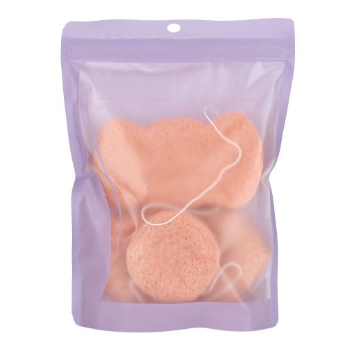 Konjak Soft Eponge Nettoyante Pour Le Visage Et Exfoliante Douce Pour Le Corps, Outil De Soin De La Peau (Rose) 
