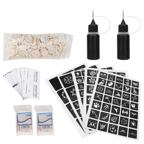 Ensemble De Pigments Pour Tatouage Temporaire Professionnel, Ensemble De Maquillage Pour Le Corps (Violet, Vert Fonce) 