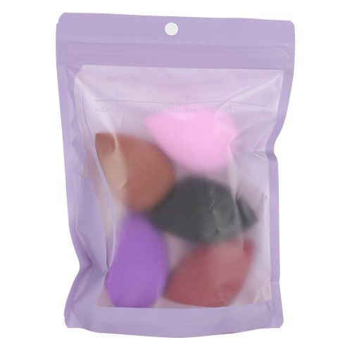 Lot De 5 Houppettes De Maquillage Double Usage, Humides Et Seches, Pour Fond De Teint, Douces Et Respectueuses De La Peau 