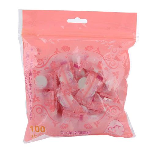 Lot De 100 Masques Faciaux En Tissu Non Tisse Compresse, En Papier, Pour Soins Naturels De La Peau