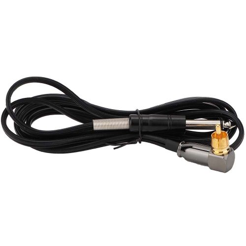 Cables de connexion RCA coudes en silicone souple de 1,8 m pour machines a tatouer (noir)