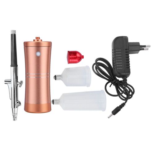 Compresseur d'air portatif, aerographe, pistolet a air comprime, injecteur d'oxygene hydratant, dore