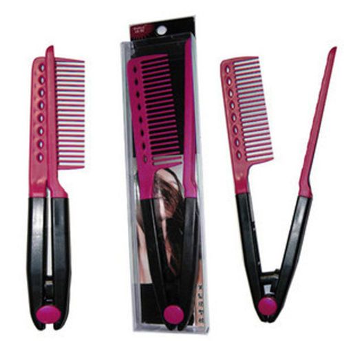 Peigne A Cheveux Lissant, Coupe De Cheveux, Peigne Antistatique En Forme De V, Pince A Cheveux, Coiffure 
