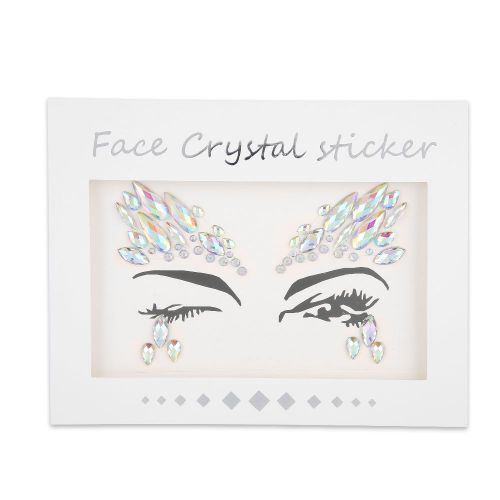 Tatouage Temporaire Acrylique, Bijoux Pour Le Visage, Autocollants En Cristal, Accessoires De Maquillage 02 