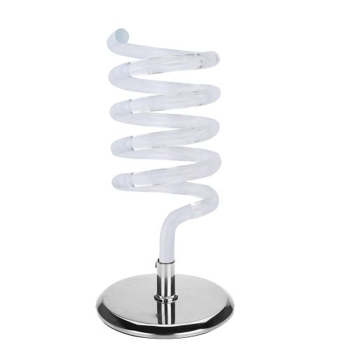 Support de seche-cheveux en acrylique stable avec base en acier inoxydable pour salon, maison, bureau 01