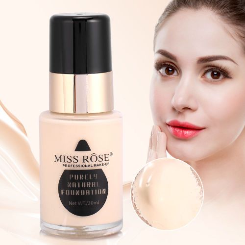 Fond De Teint Liquide Hydratant Anti-Cernes Eclaircissant Pour Le Visage Miss Rose, Numero 2 