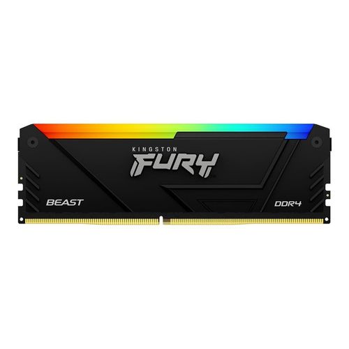 Kingston FURY Beast RGB - DDR4 - module - 8 Go - DIMM 288 broches - 2666 MT/s - CL16 - 1.2 V - mémoire sans tampon - on-die ECC - noir