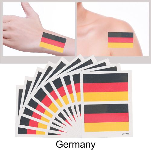 Autocollant De La Coupe Du Monde 2018, Tatouage Temporaire Impermeable Avec Drapeau National (Allemagne) 