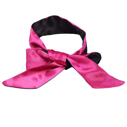 Masque Pour Les Yeux En Cuir Pu Pour Hommes, Femmes Et Couples (Ruban Rose)