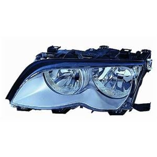 Phare Optique Avant Gauche Pour Bmw Série 3 E46 2001-2004, H7+H7, Argent, Neuf