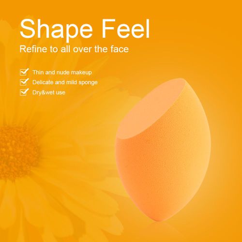 Fond De Teint Poudre Sans Latex, Houppette Seche Et Humide, Flawless Beauty Egg Orange 