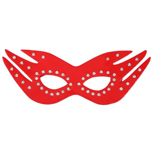 Masque Pour Les Yeux En Cuir Pu Pour Hommes, Femmes Et Couples (Cristal Rouge)
