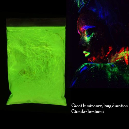 Peinture En Poudre Fluorescente Lumineuse Diy Pigment Vernis A Ongles Revetement Poudre Noctilucente Jaune 