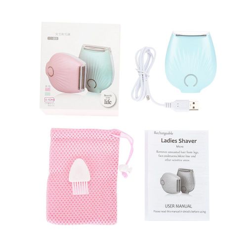 Rasoir Electrique 3 En 1 Pour Femme, Appareil Indolore Pour Le Visage, Le Corps, Les Aisselles, Bleu