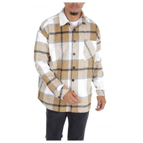 Surchemise Polaire À Carreaux Beige Homme