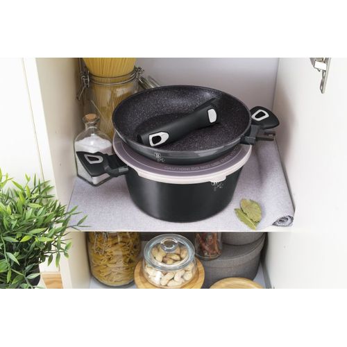 Batterie De Cuisine 22 Pcs Avec Poignée Amovible, Metallic Line Carbon Pro Edition