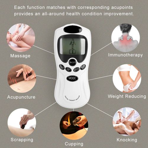 Appareil De Massage Electronique A Impulsions Pour Soulager Les Douleurs Cervicales Et L'acupuncture (Blanc)