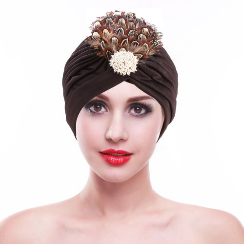 Nouveau Style De Chapeau De Coiffe Vintage En Plumes, Chapeau Noble Pour Femme, Chapeau Indien, Casquette De Chimio, Cafe