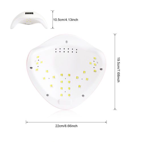 Lampe UV LED pour sechage du vernis gel avec capteur intelligent, outils de nail art, blanc, Etats-Unis