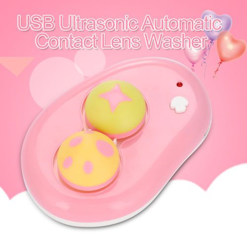 Nettoyeur Automatique De Lentilles De Contact A Ultrasons Usb, Boitier De Nettoyage Pour Lentilles De Contact, Conteneur Mignon De Champignon 