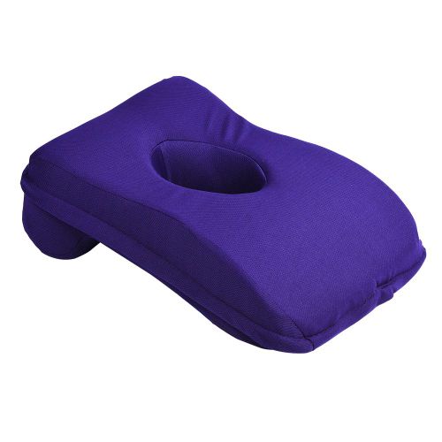 Coussin De Repos En Mousse A Memoire De Forme Et Velours Face Vers Le Bas, Violet