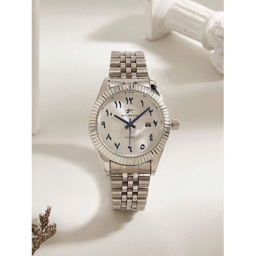 Montre Quartz À Date À Pointeur Rond Homme Blue-White