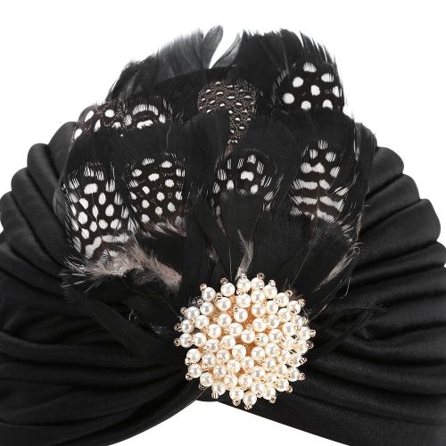 Nouveau Style De Chapeau De Coiffe Vintage En Plumes, Chapeau Noble Pour Femme, Chapeau Indien, Casquette De Chimio, Noir